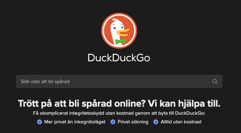 duckduckgo sök